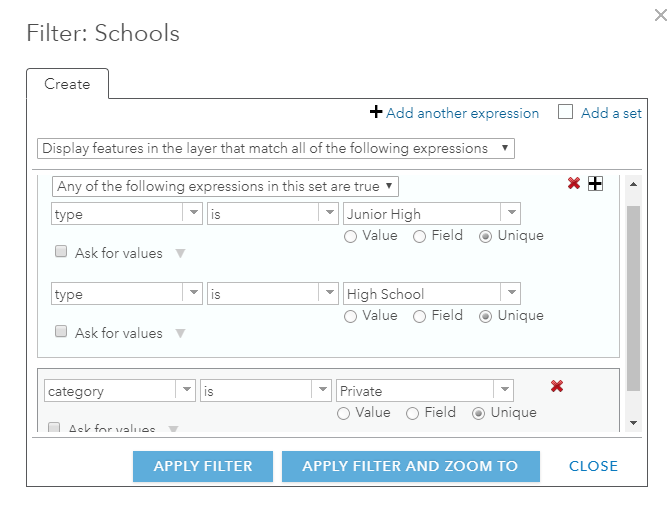 Example of a filter Example of a filter